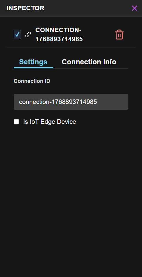 Settings tab showing Is IoT Edge Device checkbox.