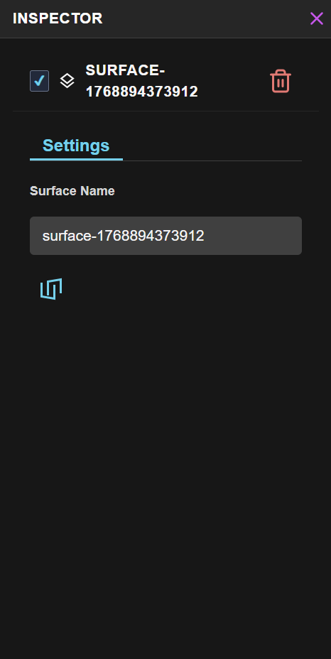 Surface Inspector settings
