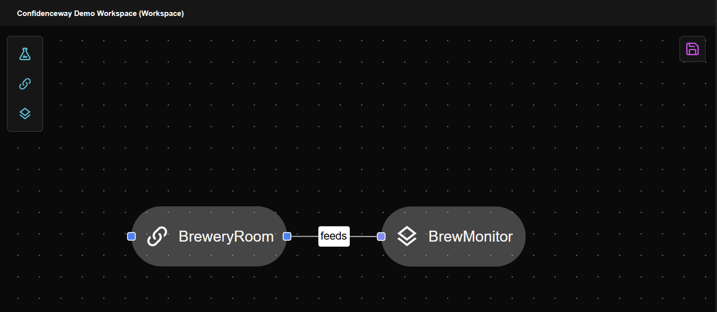 Surface with connected nodes