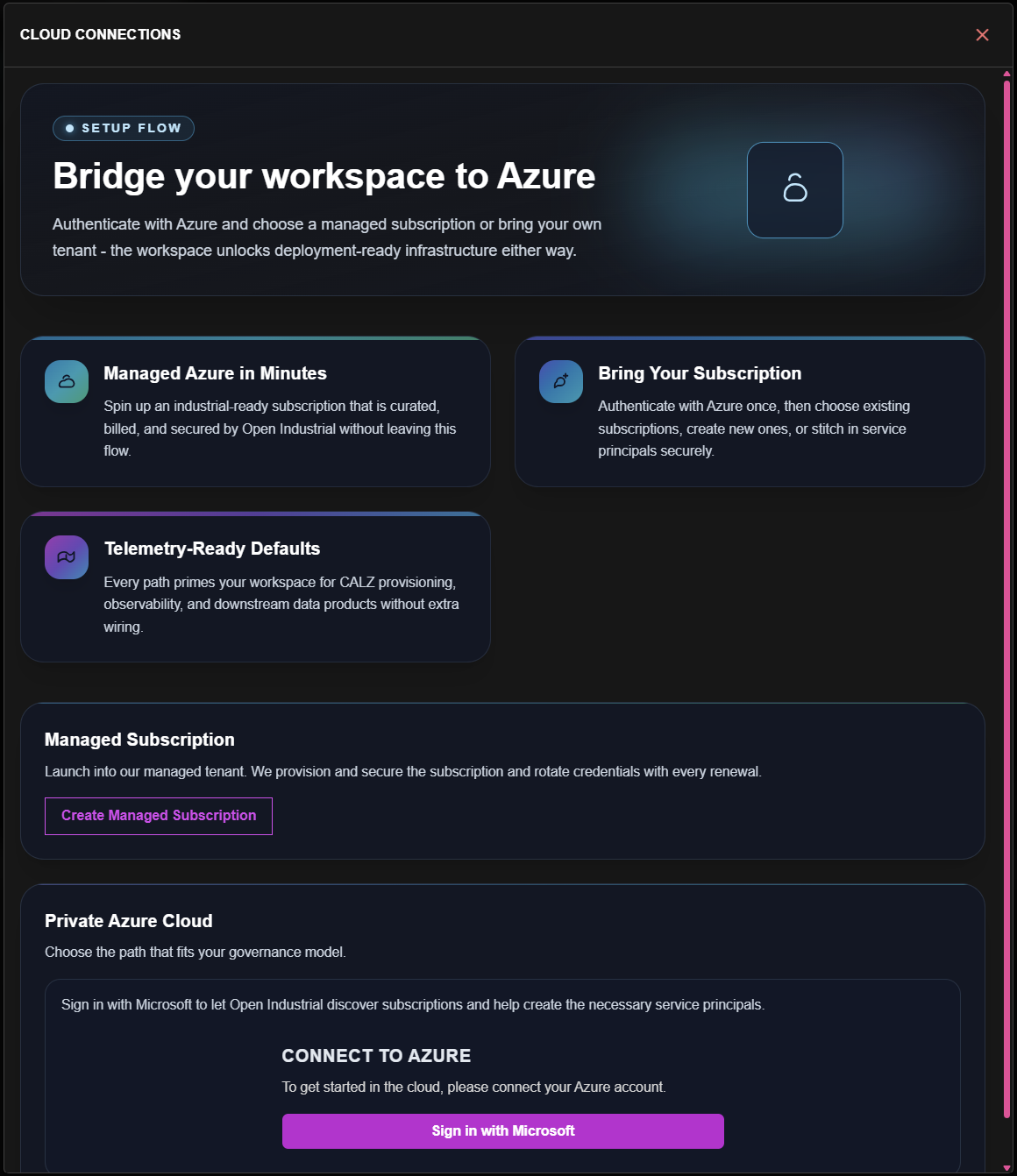 Cloud connections security